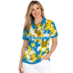 Los Angeles Chargers Polo Shirt Customized Pixel Camo Blue Best Selling