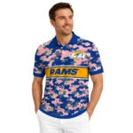 Los Angeles Rams Polo Shirt Personalized Camo Band Blue Best Selling