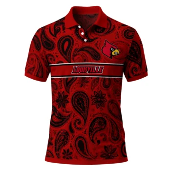 Louisville Cardinals Polo Shirt Customized Paisley Band Red Best Selling