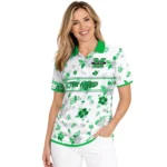Marshall Thundering Herd Polo Shirt Custom Floral Pinstripe Green White Best Selling