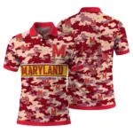 Maryland Terrapins Polo Shirt Customized Camo Band Red Best Selling