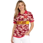 Maryland Terrapins Polo Shirt Customized Camo Band Red Best Selling