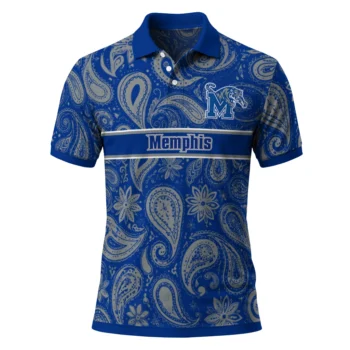 Memphis Tigers Polo Shirt Custom Paisley Band Blue Best Selling