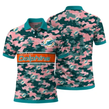 Miami Dolphins Polo Shirt Custom Camo Band Aqua Fashion Forward