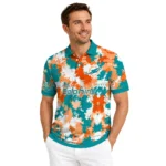 Miami Dolphins Polo Shirt Custom Pixel Camo Aqua Best Selling