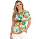 Miami Hurricanes Polo Shirt Customized Pixel Camo Orange Best Selling
