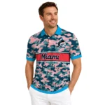 Miami Marlins Polo Shirt Customized Camo Band Blue Best Selling