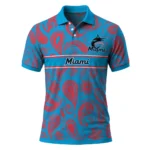 Miami Marlins Polo Shirt Customized Paisley Band Blue Best Selling