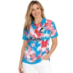 Miami Marlins Polo Shirt Customized Pixel Camo Blue Best Selling