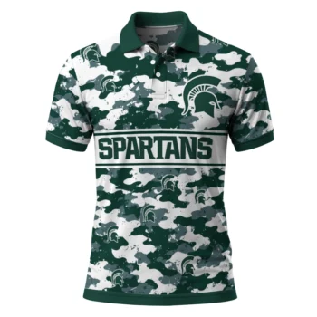 Michigan State Spartans Polo Shirt Personalized Camo Band Green Best Selling