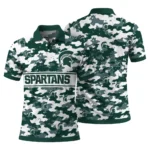 Michigan State Spartans Polo Shirt Personalized Camo Band Green Best Selling