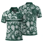 Michigan State Spartans Polo Shirt Personalized Paisley Band Green Best Selling