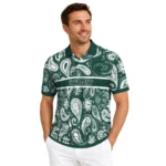 Michigan State Spartans Polo Shirt Personalized Paisley Band Green Best Selling