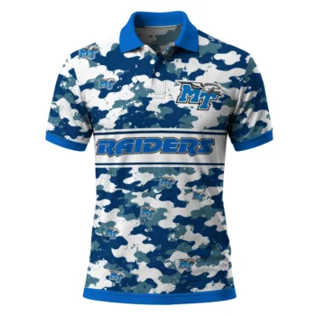Middle Tennessee Blue Raiders Polo Shirt Custom Camo Band Blue Best Selling