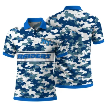 Middle Tennessee Blue Raiders Polo Shirt Custom Camo Band Blue Fashion Forward