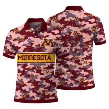 Minnesota Golden Gophers Polo Shirt Customized Camo Band Maroon Fashion Forward