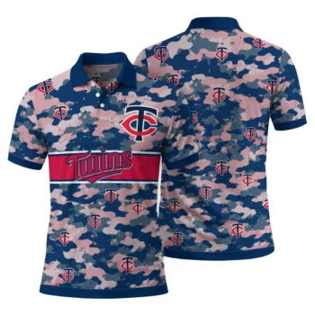 Minnesota Twins Polo Shirt Custom Camo Band Navy Fashion Forward