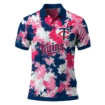 Minnesota Twins Polo Shirt Custom Pixel Camo Navy Best Selling