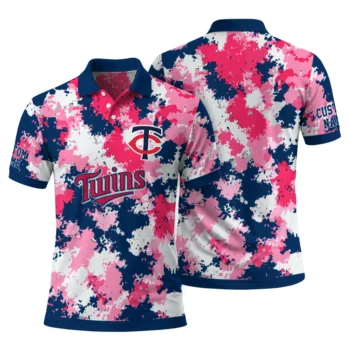 Minnesota Twins Polo Shirt Custom Pixel Camo Navy Fashion Forward