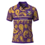 Minnesota Vikings Polo Shirt Customized Paisley Band Purple Best Selling