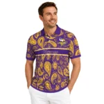 Minnesota Vikings Polo Shirt Customized Paisley Band Purple Best Selling