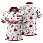 Mississippi State Bulldogs Polo Shirt Customized Floral Pinstripe Maroon White Best Selling