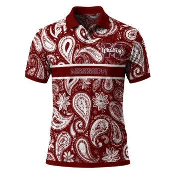 Mississippi State Bulldogs Polo Shirt Customized Paisley Band Maroon Best Selling
