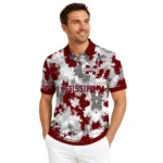 Mississippi State Bulldogs Polo Shirt Customized Pixel Camo Maroon Best Selling