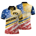Missouri Tigers Polo Shirt Personalized Star Stripes Red Blue Best Selling