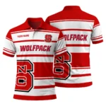 Nc State Wolfpack Polo Shirt Personalized Horizontal Blocks Red Best Selling