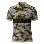 New Orleans Saints Polo Shirt Custom Camo Band Gold Best Selling