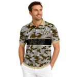 New Orleans Saints Polo Shirt Custom Camo Band Gold Best Selling