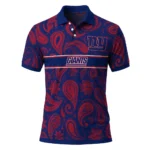 New York Giants Polo Shirt Customized Paisley Band Blue Best Selling