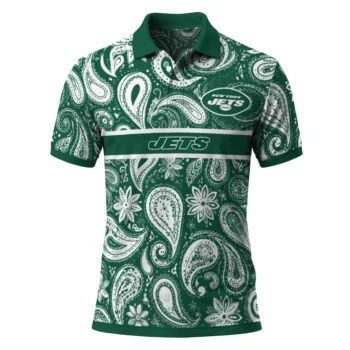 New York Jets Polo Shirt Personalized Paisley Band Green Best Selling
