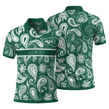 New York Jets Polo Shirt Personalized Paisley Band Green Fashion Forward