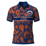 New York Mets Polo Shirt Customized Paisley Band Blue Best Selling