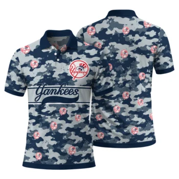 New York Yankees Polo Shirt Personalized Camo Band Navy Fashion Forward