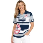 New York Yankees Polo Shirt Personalized Horizontal Blocks Navy Best Selling
