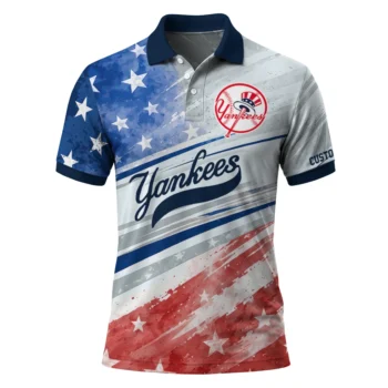 New York Yankees Polo Shirt Personalized Star Stripes Red Blue Best Selling