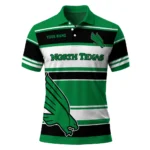 North Texas Mean Green Polo Shirt Personalized Horizontal Blocks Green Best Selling