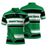 North Texas Mean Green Polo Shirt Personalized Horizontal Blocks Green Best Selling