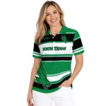 North Texas Mean Green Polo Shirt Personalized Horizontal Blocks Green Best Selling