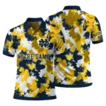 Notre Dame Fighting Irish Polo Shirt Personalized Pixel Camo Navy Best Selling