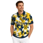 Notre Dame Fighting Irish Polo Shirt Personalized Pixel Camo Navy Best Selling