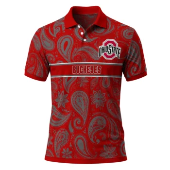 Ohio State Buckeyes Polo Shirt Custom Paisley Band Scarlet Best Selling