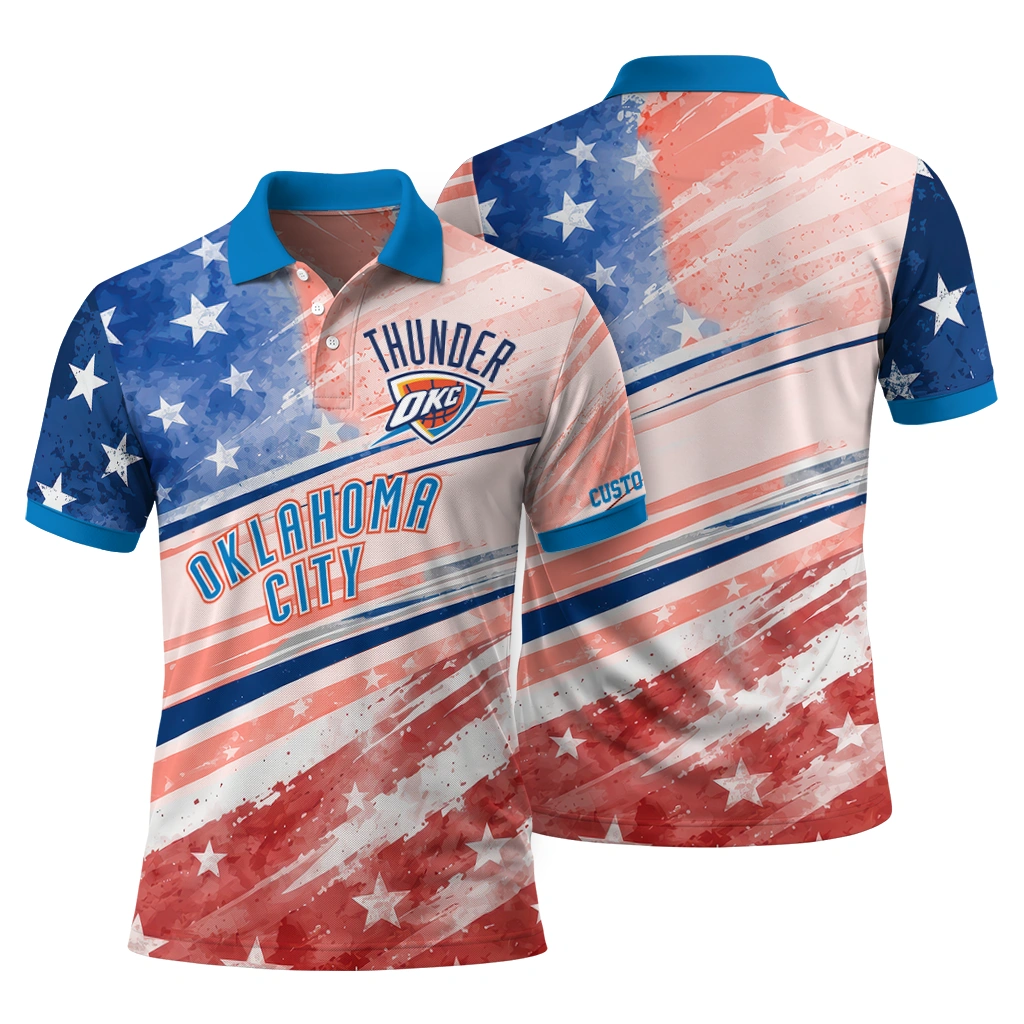 oklahoma-city-thunder-polo-shirt-customized-star-stripes-red-blue-fashion-forward.webp