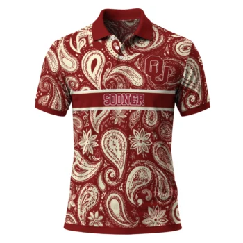 Oklahoma Sooners Polo Shirt Personalized Paisley Band Crimson Best Selling