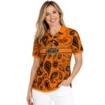 Oklahoma State Cowboys Polo Shirt Customized Paisley Band Orange Best Selling