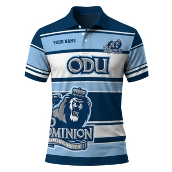 Old Dominion Monarchs Polo Shirt Personalized Horizontal Blocks Blue Best Selling