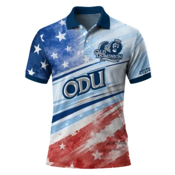 Old Dominion Monarchs Polo Shirt Personalized Star Stripes Red Blue Best Selling